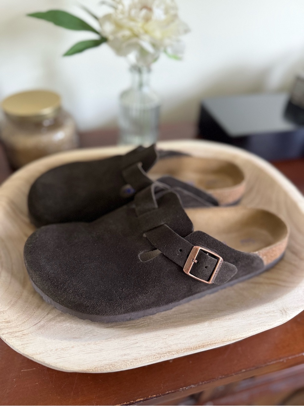 Birkenstock Boston Soft Footbed Mocha Suede Clogs EU 40 Women’s 9-9.5